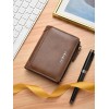 Men's wallet short trendy brand zipper men's wallet driver's license card bag vertical leather wallet 