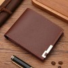 Men's Short Wallet Korean Edition Iron Edge Youth Men's Horizontal Multi Card Wallet Trendy Card Bag 