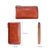 Men's wallet, men's mobile phone bag, youth minimalist zipper, colored top layer, cowhide wallet 