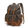 Backpack for men and women, outdoor sports travel bag, waxed canvas waterproof travel computer bag 