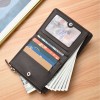 Men's wallet short trendy brand zipper men's wallet driver's license card bag vertical leather wallet 