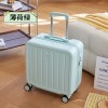 Small luggage box for women, small and lightweight 18 inch boarding trolley box for men, aluminum frame travel box 