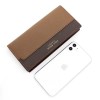 New men's wallet with large capacity, multiple card slots, dual color, 30% off, men's long wallet 