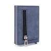 Wallet Credit Card Box Multi functional Metal Card Bag Men's Business Money Clip PU Card Clip 7-word Zipper 