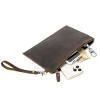 Men's leather handbag retro top layer cowhide envelope bag clip bag mobile phone bag genuine leather handbag 