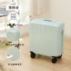 Small luggage box for women, small and lightweight 18 inch boarding trolley box for men, aluminum frame travel box 