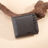 Short Wallet for Men, Multi functional, Large Capacity Litchi Pattern with Independent Card Bag 