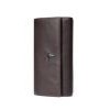 Genuine leather long wallet, neutral, large capacity, multiple card slots, top layer cowhide, men's three fold long wallet 