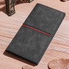 Thin wallet, long men's wallet, student leisure splicing, soft surface multi card slot card, foreskin clip 
