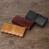 Head layer cowhide RFID anti-theft brush wallet for men's long genuine leather retro women's vertical wallet 