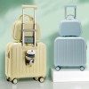 Can be boarded in a small suitcase, a small 18 inch women's suitcase, a travel mini password box, and a 20 inch non consignment trolley box 