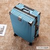 Durable and sturdy luggage, silent universal wheel travel box, aluminum frame trolley box, male and female college student password box 