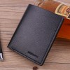 Men's PU Wallet Short Fashionable Multi slot Leather Bag Horizontal and Vertical Zipper Wallet Change Card Bag 