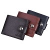 Men's Wallet Magnetic Buckle Wallet Zero Wallet Soft Face Litchi Pattern Wallet 