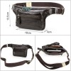 Head layer cowhide multi compartment men's waist bag men's small chest bag 