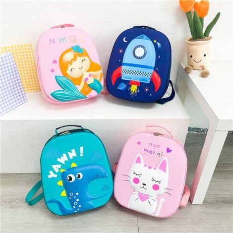 Cartoon Dinosaur EVA Children's School Bag, Kindergarten Load Reduction Backpack, Boys and Girls Anti Splashing Gift Bag 