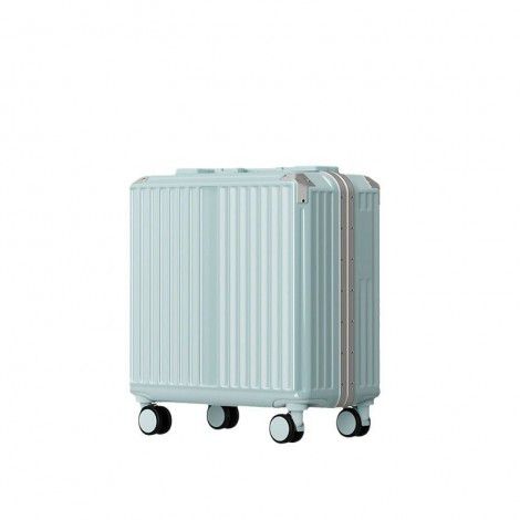 Small luggage box for women, small and lightweight 18 inch boarding trolley box for men, aluminum frame travel box 