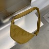 Women's Vintage One Shoulder Crossbody Waist Chest Bag Spring Simple PU Large Capacity Horn Bag for Women 