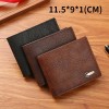 Men's Wallet Business Leisure Short Leather Wallet Wallet Stall Wallet Men's 