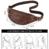 Retro Crazy Horse Cowhide Men's Waist Bag, European and American Trend Genuine Leather Men's Bag 