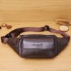 Men's multifunctional waist bag leather messenger waist bag Korean version tide men's chest bag head leather mobile phone waist bag certificate bag 