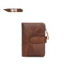 Head layer cowhide RFID men's foldable wallet short, multifunctional, and multi card leather wallet 
