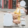 Trolley box, suitcase, travel box, universal wheel zipper, 20, sturdy, durable, password leather box, 24 inches, for both male and female students 