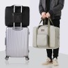 Luggage bag with large capacity, foldable travel bag, portable luggage bag, women's simple short distance trolley, handbag, travel bag 