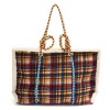 Autumn and Winter New Women's British Woolen Bag Women's Large Capacity Tote Bag Woolen Plaid Bag 