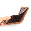 RFID Men's Genuine Leather Wallet US Dollar Clip Thin Cowhide Zero Wallet 