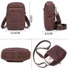 Head layer cowhide men's waist bag dual-purpose mobile phone single shoulder crossbody bag 