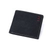 Small Wallet Men's Short PU Leather Horizontal Wallet Men's Wallet Leather Clip Card Bag ID Card Cover 
