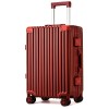 Luggage box for women and men, 20 inch wooden case, red universal wheel trolley box, travel box, password box 