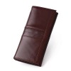 Head layer cowhide RFID anti-theft brush wallet for men's long genuine leather retro women's vertical wallet 