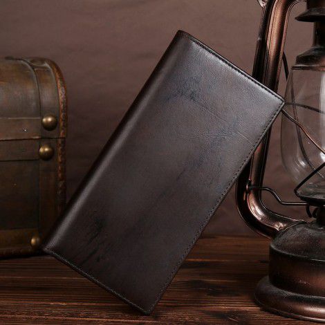 New top layer cowhide wallet, hand painted retro leather leisure wallet, handbag, men's leather wallet 