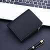 Wallet Men's Vertical Zipper Short Horizontal Multi Card Wallet Men's Youth Student Ticket Wallet Leather Wallet 