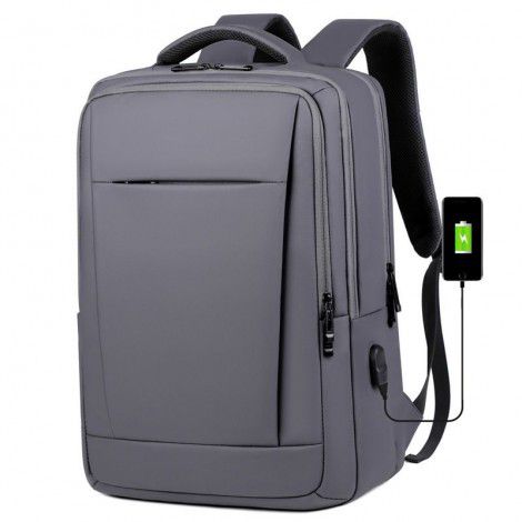 Backpack trendy business backpack with simple anti splash leather film, student backpack, casual shoulder bag, men's computer backpack 