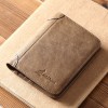 Men's bag, men's wallet, top layer, cowhide vertical organ, widened short wallet wallet, wallet clip 