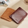 Wallet men's new top layer cowhide vertical wallet cowhide leather wallet short vintage youth wallet 
