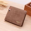 Matte Multi Card Leisure Retro Style Wallet PU Wallet Leather Wallet Men's Short Wallet 