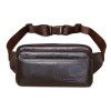 Men's genuine leather waist bag, chest bag, top layer, cowhide multifunctional mobile phone waist bag, 8-inch flat crossbody bag 