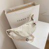 Large capacity nylon bag for women with simple cow pattern crossbody bag, wide shoulder strap, single shoulder dumpling bag 