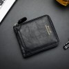 Wallet men's driver's license foreskin cover retro and simple men's casual short wholesale wallet multifunctional zipper card bag 