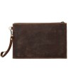 Men's leather handbag retro top layer cowhide envelope bag clip bag mobile phone bag genuine leather handbag 