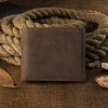 Head layer cowhide men's short wallet, retro men's leather wallet, horizontal multi slot leather wallet, card bag 