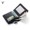 Men's Wallet Short Multi Card Card Bag Handmade Leisure Retro Top Layer Cowhide Men's Money Clip 