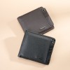 Short Wallet for Men, Multi functional, Large Capacity Litchi Pattern with Independent Card Bag 