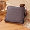 Men's wallet, cowhide short top layer zipper wallet, new leather wallet, change 