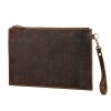 Men's leather handbag retro top layer cowhide envelope bag clip bag mobile phone bag genuine leather handbag 