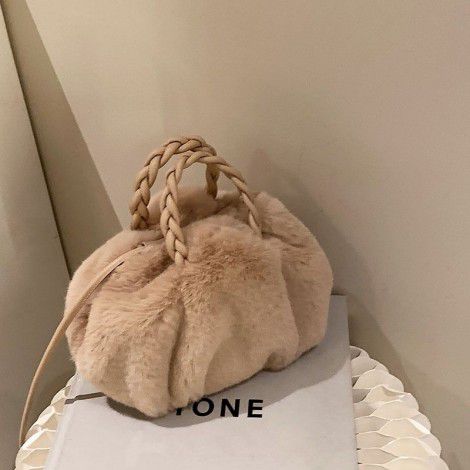 Women's Bag Crossbody Plush Soft Cloud Bag Versatile Women's High Quality Handheld Drawstring Shoulder Bag 